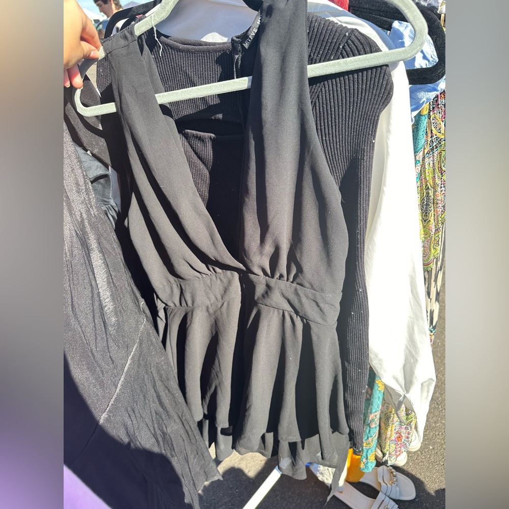 black flow-y romper